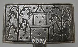 Wedding Waffle Iron, in Wrought Iron, 19th Century. Waffle Mold