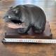 Wooden Bear Sculpture Object Hokkaido Folk Art Figurines