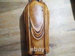 Wooden Carving Antique Buddha Guanyin Statue Sculpture Boxwood