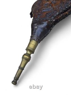 Wooden Chimney Bellows Sculpted in the Likeness of Bacchus Between Two Scrolls