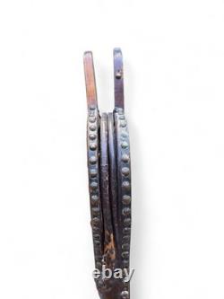 Wooden Chimney Bellows Sculpted in the Likeness of Bacchus Between Two Scrolls