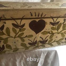 Wooden Painted Wedding Chest Late 18th Early 19th Century Inv 11438