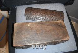 Wooden box with carved Maltese crosses (Folk Art)