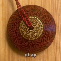 Wooden inro, Maki-e lacquer with mother-of-pearl flakes, fire effects, and gold