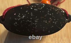 Wooden inro, Maki-e lacquer with mother-of-pearl flakes, fire effects, and gold