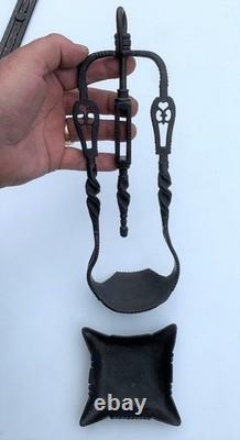Wrought Iron Chaleil and Its High-Era Oil Lamp