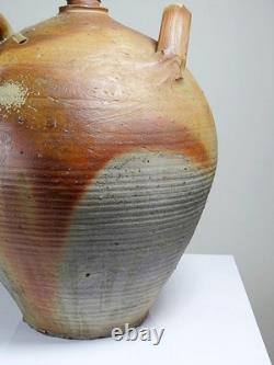 XXL Stoneware Jar from the 19th Century, French Craftsmanship, Puisaye Antique Bottle