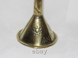 12D4 ANCIENNE LAMPE A HUILE DE BALEINE ANTWERPEN ART POPULAIRE FLANDRE XIX e