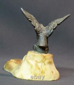 1850 joli porte montre aigle bronze animalier 12cm535g statuette sculpture