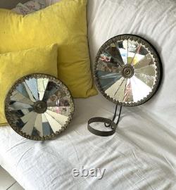 2 Anciens Miroirs Démultipliants Époque Empire Antique Georgian French Mirrors