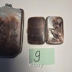 3 ETUIS à cigarettes en nacre (RARE PETIT) 19e siècle, Mother of Pearl, LOT 9