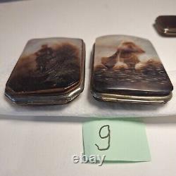 3 ETUIS à cigarettes en nacre (RARE PETIT) 19e siècle, Mother of Pearl, LOT 9