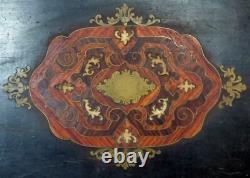 AA 1860 napoléon III boite à jeux Coffret ancien précieux bois marqueterie Loupe