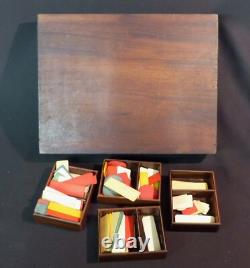 AA 1860 napoléon III boite à jeux Coffret ancien précieux bois marqueterie Loupe