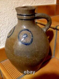 ALSACE ART POPULAIRE RARE CRUCHE GRAVEE POTERIE GRES AU SEL SAVERNE XVIIIème