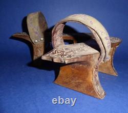 ANCIENNES KABKAB SANDALES DE HAMMAM EN BOIS olivier TURQUIE SYRIE wooden slipper