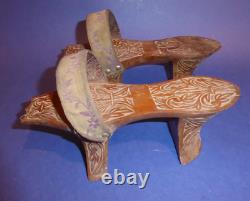 ANCIENNES KABKAB SANDALES DE HAMMAM EN BOIS olivier TURQUIE SYRIE wooden slipper