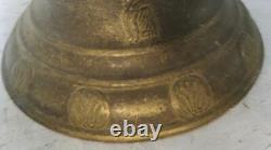 ANCIENNE CLOCHE DE COUVENT EN BRONZE MASSIF belles gravures anges
