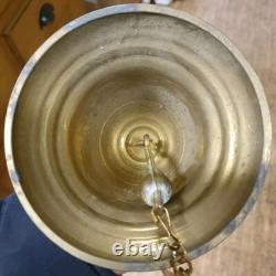 ANCIENNE CLOCHE DE COUVENT EN BRONZE MASSIF belles gravures anges