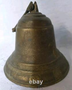 ANCIENNE CLOCHE DE COUVENT EN BRONZE MASSIF belles gravures anges