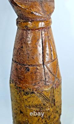 ANCIENNE GRANDE MANU FICA MANO FIGA en BOIS SCULPTÉ AMULETTE MAIN ITALIE XVIIIè