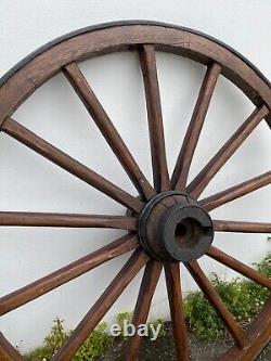 ANCIENNE ROUE DE CHARRETTE EN BOIS DEBUT XXeme ART POPULAIRE