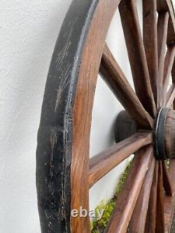 ANCIENNE ROUE DE CHARRETTE EN BOIS DEBUT XXeme ART POPULAIRE