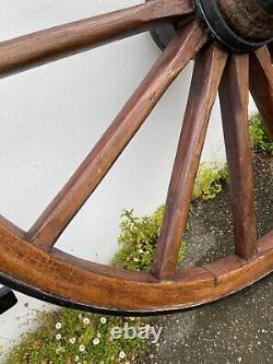 ANCIENNE ROUE DE CHARRETTE EN BOIS DEBUT XXeme ART POPULAIRE