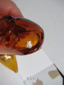 ANCIEN BIBERON MYSTERE SABOT verre soufflé moulé ART POPULAIRE FEEDING BOTTLE