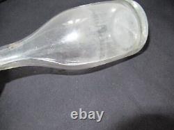 ANCIEN BIBERON verre soufflé ETAIN fêlé XIX eme ART POPULAIRE FEEDING BOTTLE