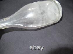 ANCIEN BIBERON verre soufflé ETAIN fêlé XIX eme ART POPULAIRE FEEDING BOTTLE