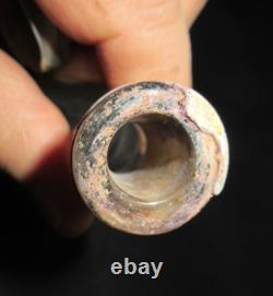 ANCIEN BIBERON verre soufflé ETAIN fêlé XIX eme ART POPULAIRE FEEDING BOTTLE