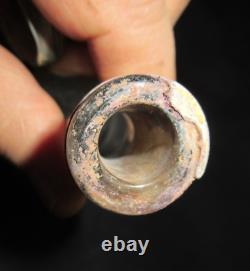 ANCIEN BIBERON verre soufflé ETAIN fêlé XIX eme ART POPULAIRE FEEDING BOTTLE