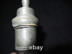 ANCIEN BIBERON verre soufflé ETAIN fêlé XIX eme ART POPULAIRE FEEDING BOTTLE