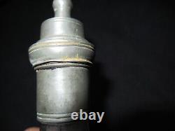 ANCIEN BIBERON verre soufflé ETAIN fêlé XIX eme ART POPULAIRE FEEDING BOTTLE