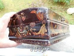 ANCIEN BOITE COFFRET à PERRUQUE PERRUQUES 18th antique wig box ART POPULAIRE 18e