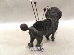 ANCIEN ESSUIE PLUME en bronze chien caniche écriture bureau wipe pen