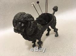 ANCIEN ESSUIE PLUME en bronze chien caniche écriture bureau wipe pen