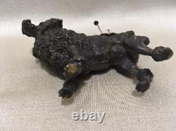 ANCIEN ESSUIE PLUME en bronze chien caniche écriture bureau wipe pen