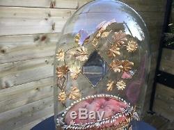 ANCIEN GLOBE DE MARIÉE XIXEME avec sa garniture intérieure Hauteur totale 48 cm