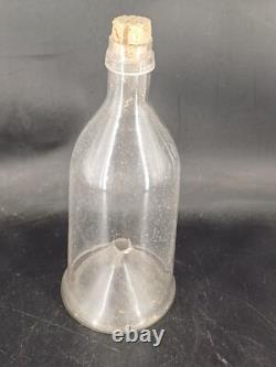 ART POPULAIRE JOLI ANCIEN PIÈGE À VAIRONS APPT POISSON VERRE SOUFFLÉ XVIIIème