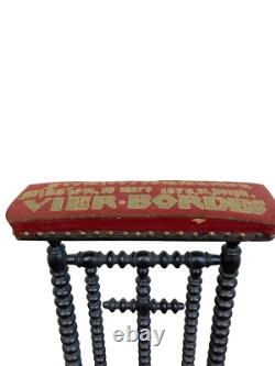 ART POPULAIRE Prie-dieu Napoléon III (1876) En Bois Et Tissu Brodé