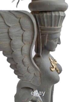 Ancien Chandelier Bougeoir Pic Cierge En Bois Sculpté SPHYNX Haute Période