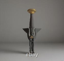 Ancien Chandelier Bougeoir Pic Cierge En Bois Sculpté SPHYNX Haute Période