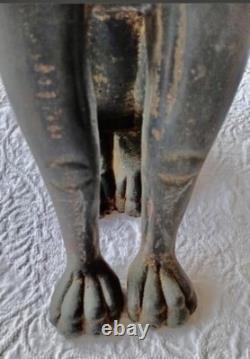 Ancien Chandelier Bougeoir Pic Cierge En Bois Sculpté SPHYNX haute période