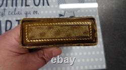 Ancien Coffret Necessaire A Cacheter En Cuir Avec Prenom Incruste XIX