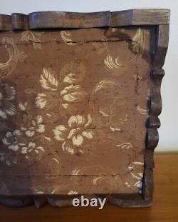 Ancien Coffret en Bois Sculpté, Boite ancienne XIXème