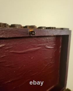 Ancien Coffret en Bois Sculpté, Boite ancienne XIXème