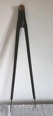 Ancien Compas Charpentier Bois Long 85 Cm