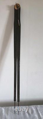 Ancien Compas Charpentier Bois Long 85 Cm
